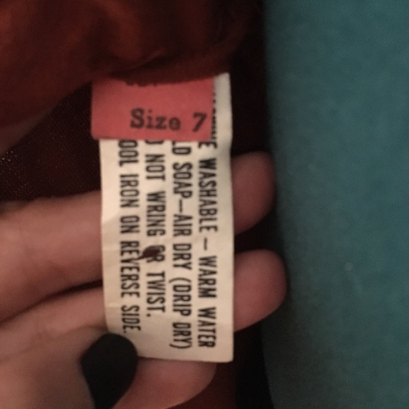 Vintage Suede-like 70’s Boho Dress - Picture 4 of 5